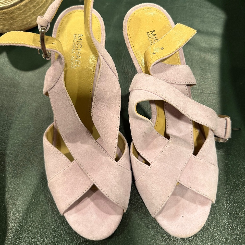 Suede Tan Sandal Pumps